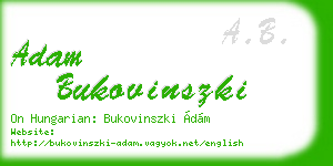 adam bukovinszki business card